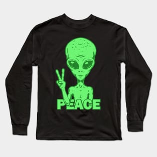 alien peace Long Sleeve T-Shirt